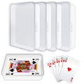 IOUKUKI 4 Pcs Blank Playing Card Cases, Clear Plastic Deck Box Holders for Game Cards & More