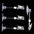 4pcs Suction Cup with Clip Aquarium Suction Cup Clips Seaweed Fish Feeding Clip Saltwater Aquarium Veggie Feeder clamp Fish Accessories (4pcs Suction Cup with Long Clip) - size: 4pcs suction cup with long clip