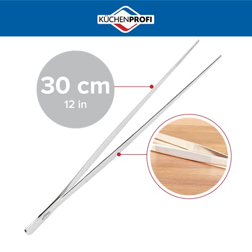 Küchenprofi 12-Inch Tweezer Tongs in 18/10 Stainless Steel, Pack of 3 - size: 12 Inch (Pack of 3)
