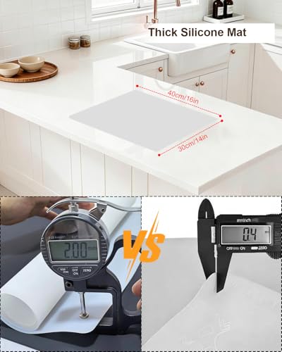 Silicone Crafting Mats, 12"x16"x2MM Large Art Mat for Crafts, Heat Resistant Non Stick Work Surface for Epoxy Resin, Jewelry Making, Painting, Clay, Scrapbooking and Table Protection, 3PCS - color: Black & Gray&translucent, size: 12"x16"