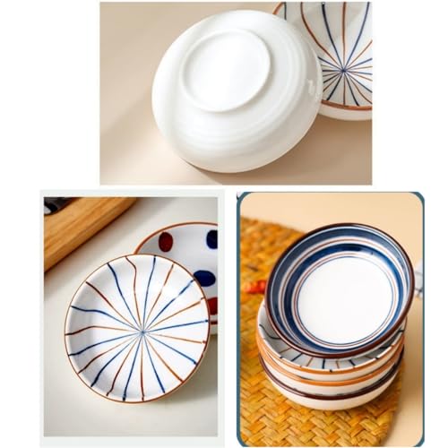 4 Pack 3 oz Cute Japanese Soy Sauce Dish Small Dipping Sauce Bowls Ceramic Sushi Dipping Bowls for Sushi,Side Dish,Ketchup,Dips,Condiment,Snack,BBQ Party - color: Cyan
