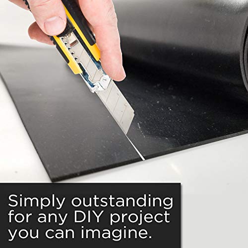 Rubber Sheet Warehouse .250" (1/4") Thick x 36" Wide x 5' Long -Cloth Inserted Neoprene Rubber Heavy Duty Strong Rubber to Tougher Projects - size: 1/4" thick 36" wide x 5' long, style: 1/4" Thick