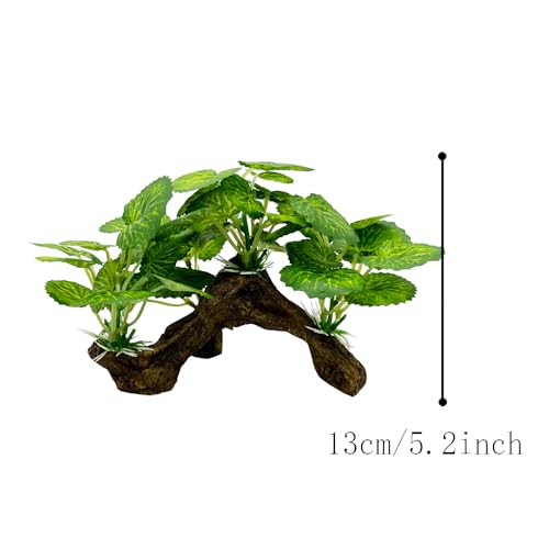 Fish Tank Decorations Aquarium Decor Ornaments Betta Silk Leaf pad Hammock Artificial Driftwood Cave Goldfish Bowl Accessories - color: Type-m