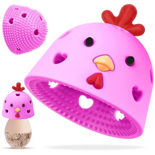 Silicone Egg Brush Cleaner, Egg Washer for Fresh Eggs, Egg Cleaner for Fresh Eggs, Egg Scrubber for Fresh Eggs, Reusable Cleaning Tools for Egg Washer (Pink) - color: Pink