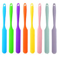 8 Pack Small Silicone Spatulas Bulk,Heat Resistant Kitchen Tools for Baking, Cake Icing, Resin Craft Long Handle Jar Scraper Ideal for Hard Wax Inclined Waxing Stick 8 Vibrant Colors