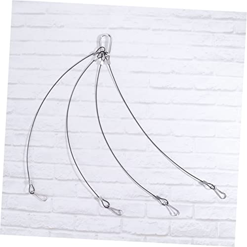 BESPORTBLE 4-Pack Grow Light Hanger Kit - Adjustable Wire Rope Hooks for Indoor Plant Lighting LED Grow Lights and Aquarium Setup 15mm x 400mm
