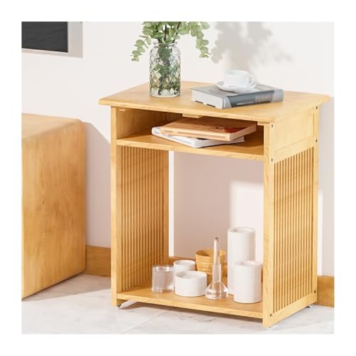 Sweeper Organizer Living Room Sofa Side Sweeper Robot Shelf Water Dispenser Rack Purifier Storage Cabinet Fish Tank Shelf(Original Color,L) - color: Original Color, size: Large