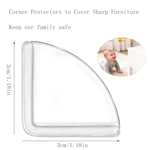 4pcs,Table Corner Protector, Corner Protector to Cover Sharp Furniture, Clear Furniture Corner Guards & Edge Safe Anti-Collision Bumpers, Suitable for Table Corner Cabinet Corner Window Corner