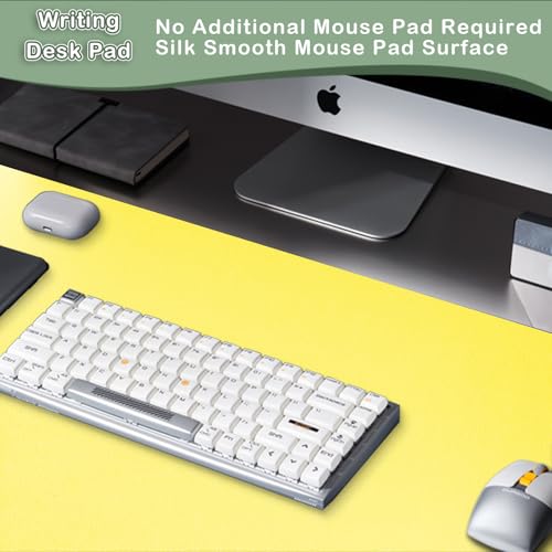 Boutilon Leather Desk Pad Protector,Non-Slip Mouse Pad,Laptop Desk Pad,Office Mouse Mat,Waterproof Leather Desk Blotter,Desk Writing Pad for Office and Home (M-Lemon,30"x14") - color: Lemon, size: M 30"x 14"