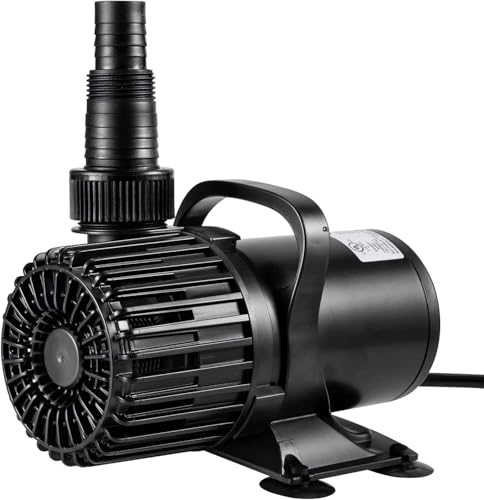VIVOSUN 2700 GPH Submersible Water Pump, 120W Pond Pump, Ultra Quiet Aquarium Pump with 15FT. Lift Height for Pond Waterfall, Fish Tank, Statuary, or Hydroponics - size: 120W without Barrier Bag