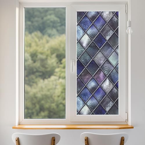 Window Privacy Film Non-Adhesive Static Cling Frosted Glass Film with Light-Reflective Design for Home Privacy and Easy Installation