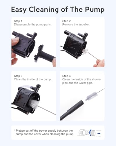 Aquarium Replacement Water Pump 2.0: Aquarium Accessories Small Ultra Silent Water Pump, ONLY Compatible with 2 Gal URUQ Beta Fish Aquariums Black (ASIN: B0G38MTN4K, B0G8J6LY4Q) - color: Pump 2.0 - Black