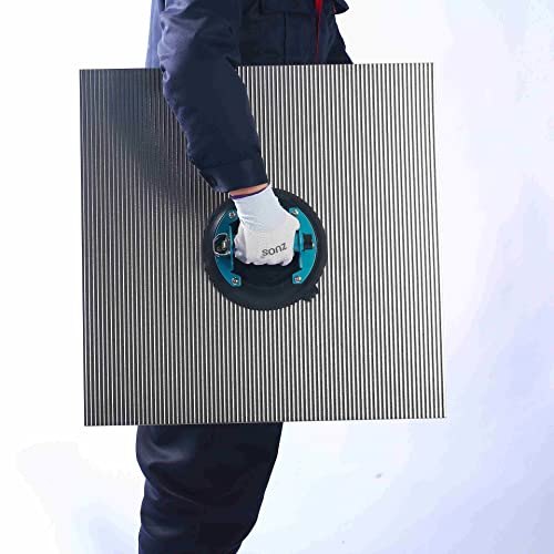 ZUOS 8" NEW Glass Suction Cup for Granite & Glass Lifting, (Suitable for flat and rough surfaces) Vacuum Suction Cup with Metal Handle and ABS Pump,350lbs Load Capacity (suction cup-B)