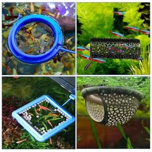 4 Pcs Betta Fish Hammock and Feeding Ring Set, Aquarium Accessories for Resting and Feeding, Includes Floating Fish Resting Tunnel and Lounge for Betta Fish Care