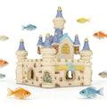 HERCHR Fish Tank Decorations, Castle Cave Hideouts & Resin Aquarium Decor Hiding Cave Ornament Fish Tank Accessories, Safe for Betta Fish