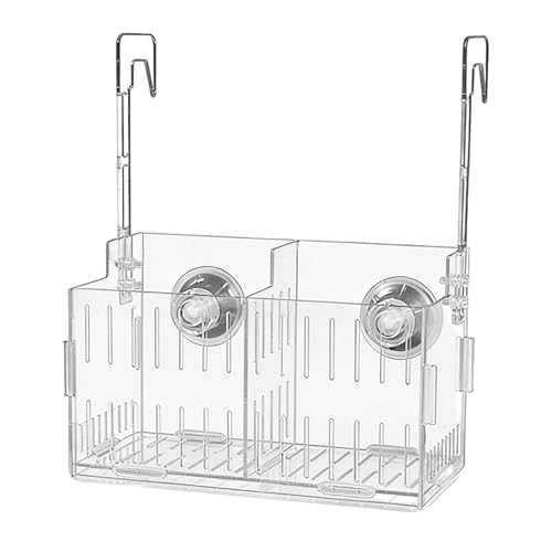 Aquatic Plant Stand - Double Hook Hydroponic Tray, Clear Acrylic Adjustable Rack, Sturdy Transparent Design Plain Setup Function, Ideal Moss Vine Cultivation, Tank Ornament, Aquarium Shelf Decoration - color: Double Grid