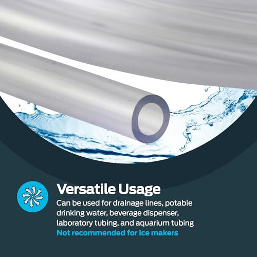 Eastman 1/4 Inch ID (3/8 Inch OD) PVC Clear Vinyl Tubing, 10 Foot Length, 98617 - size: 1/4 in. ID x 3/8 in. OD, style: 10 Ft.