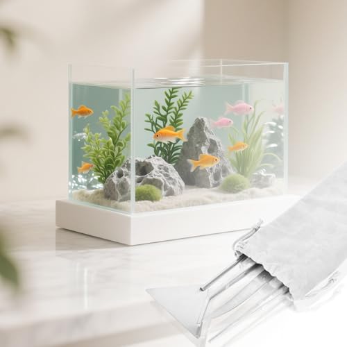 15Inch Extra Long Design Aquarium Aquascaping Tool Stainless Steel Aquascape Tools Kit 4 in 1 Anti-Rust Fish Tank Starter Kit with Long Tweezers Scissors Spatula for Aquarium Plants (Silver) - color: Silver