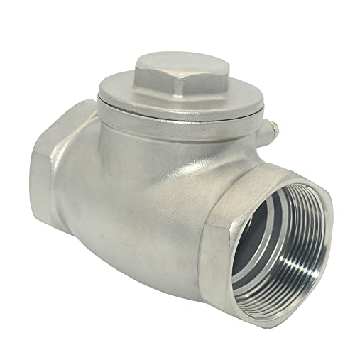 2" Stainless Steel SS316 Swing Check Valve,NPT Female x Female Thread,WOG 200 PSI PN16 CF8M - size: 2 Inch