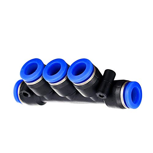 Yoebor Push to Connect Inline Manifold Union Tubing Fitting, 6mm 1/4" Tube OD, Pack of 2