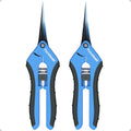 Fondwell 6.5" Pruning Shears Garden Trimmer: 2 Pack of Mini Garden Scissors for Pruning Small Plants, Trim Buds, Pick Fruits, and More - style: 2pcs Pruning Snips (Straight Blades)
