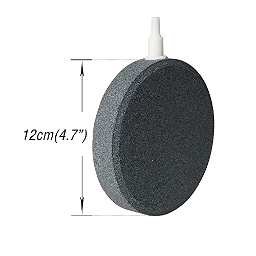 Quickun 4.7 Inch Updated Crazy Air Mineral Ball Stone Cylinder Bubbler Plus Diffuser Aquarium Fish Tank Hydroponics Pump Airstones Diffuser 3/16" 5/16" Hose ID - size: 4.7"
