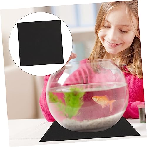 5Pcs Non Skid Aquarium Cushion Pads Insulated Fish Tank Mat for Comfort Stability Black Durable Absorption Heat Preservation for Fish Tank Supplies