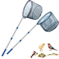 Fishing Net 2 Pack Retractable Lightweight Landing Net with Aluminum Rod Handle Fishing Nets for Youth Catch and Release Butterfly Nets - style: 40cm Blue+red