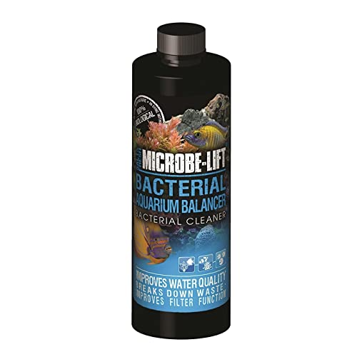 MICROBE-LIFT Bacterial Cleaner and Balancer for Salt and Fresh Water Tanks and Aquariums, Reduces Organic Waste and Prevents New Tank Syndrome, 16 Ounces