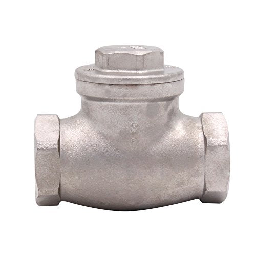 1 Inch Swing Check Valve - WOG 200 PSI Stainless Steel SS304 CF8M NPT - size: 1 Inch, style: Swing