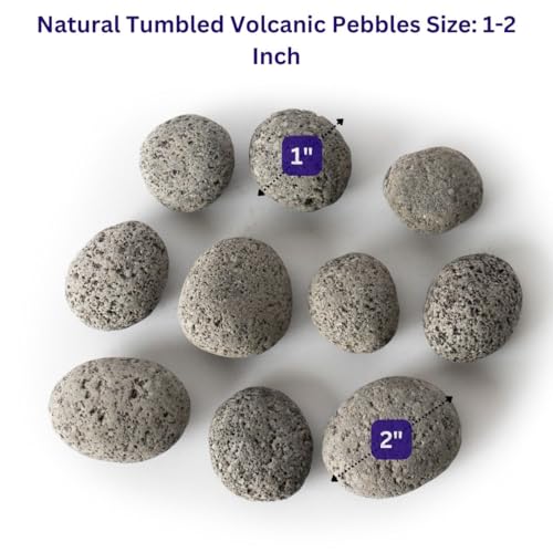 SuperMoss (24099) Volcanic Pebbles – Natural Lava Rocks for Fire Pits, Gas Fireplaces, Aquariums, Terrariums, Sauna, Succulent Soil, Landscaping & Décor, 2 Quart Bag, Natural