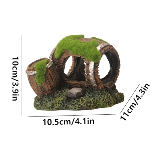 Aquarium Cave Decor, Shrimp Corner Shelter, Tank with Fish Feature, Ornamental Resin Habitat for Crayfish, Sleek Style Accessory with Rustic Design, Saltwater Decoration Tool for Quail and Birds - color: Large