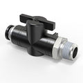 TAILONZ PNEUMATIC 1/4 Inch Tube OD x 1/4 Inch NPT Thread Ball Valve Air Flow Control Valve Push to Connect Fitting BVC-1/4-N2（Pack of 1） - size: 1/4"OD x 1/4"NPT/1PCS