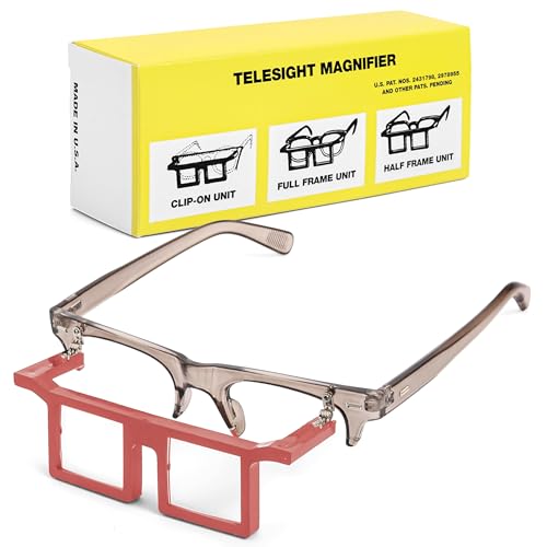 Telesight Half Frame # 44 Jewelers Glasses, Magnifying Headset, Lightweight, Available in 3 Powers, Headband Magnifier, Perfect Jewelers Vision Glasses and Lash Magnifier - Pink - color: Pink, size: TLA-44 2.00X