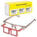 Telesight Half Frame # 44 Jewelers Glasses, Magnifying Headset, Lightweight, Available in 3 Powers, Headband Magnifier, Perfect Jewelers Vision Glasses and Lash Magnifier - Pink - color: Pink, size: TLA-44 2.00X