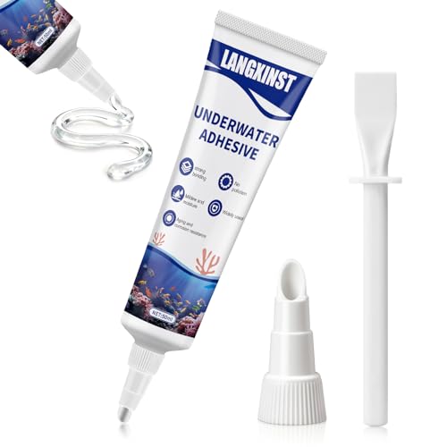 Aquarium Safe Silicone,Aquarium Silicone Transparent Underwater Sealant Waterproof, Strong Adhesion, Excellent Flexibility, Suitable for Underwater bonding in Aquariums (50ml) - size: 50ml