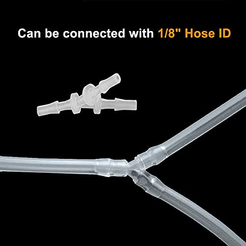 Feelers 1/8" Plastic Hose Barb Tee Fitting 10 Pack, Equal Barbed Y-Shaped 3-Way Connector, Tube Splicer Union Adapter for Air Line, Fuel Line, Water Hose - size: 1/8 Inch, style: 10pcs-Y Shaped