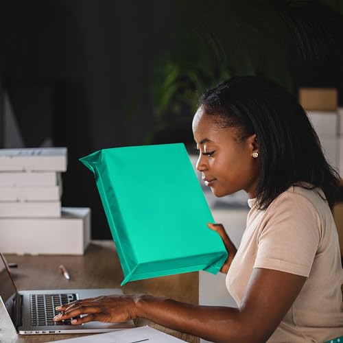 Poly Mailers 6x9 inch 100 Pcs, Plastic Mailing Envelopes with 2.4mil Thickness, Waterproof and Tear-resistant Shipping Bags for Clothing, Tamper Proof Self-Seal Mailers Poly Bags, Teal - color: Teal, size: 6x9 Inch 100 Pcs