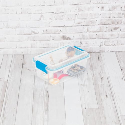 Sterilite 18-Pack Gasket Box, Weather-Resistant Storage Bins with Latching Lids, 7.5 Quart - Heavy-Duty Organizing Containers for Closet, Bathroom, and Office - size: 7.5 Quart, style: 18 Pack