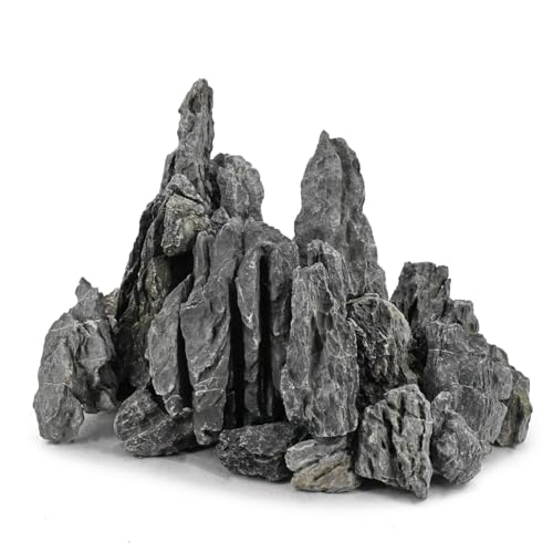 Seiryu Rock Aquarium Stones 11lb Natural Dragon Stone for Aquascaping Fish Tank Aquarium Landscaping Model Tank Decoration Miniature Fairy Garden(3-8 Inches) - size: 11LB(3-8 inches)