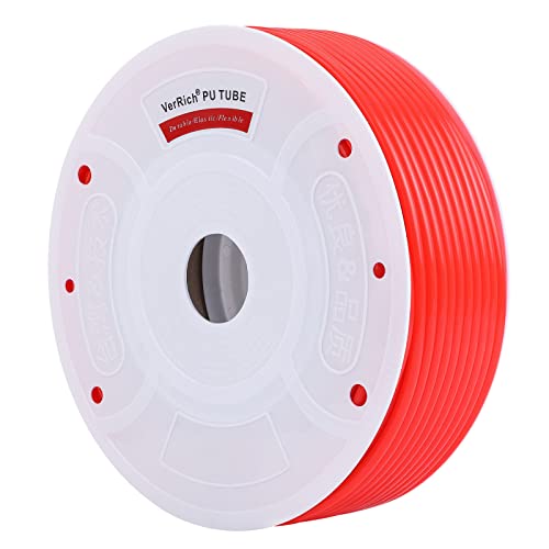 VerRich Pneumatic Tubing Pipe Pu Hose,Orange 6mm OD x 4mm ID 160 Meters 525 FT PU Air Hose Line Tube for Air Compressor Transfer - color: Orange, size: OD6mm*ID4mm 525 FT(160 Meters)