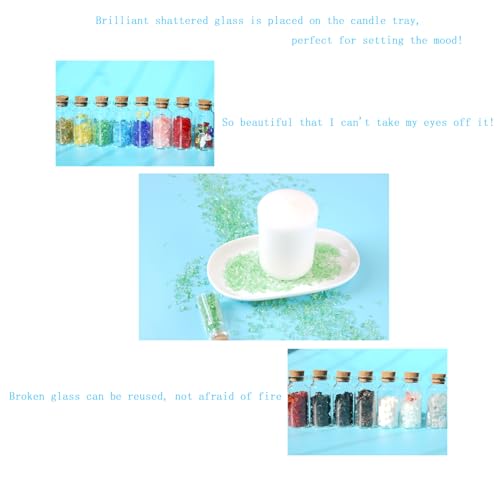 Green Blunt Crushed Glass Sprinkles,for Crafts Jewelry Making and DIY Resin Molds Decoration Glass Chips,2-4mm Glitter Colorful Clear Chunky Shards,Broken Crystals Sparkle(100g) - color: green