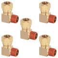 5PCS Air Brake Nylon Tubing Brass 90 Degree Union Elbow Fitting, 1/2" Tube OD x 3/8" NPT Thread Air Compression Fittings for Nylon Hose with DOT Approved for Truck Trailers - size: 1/2" OD x 3/8" NPT, style: 90°NPT Thread Elbows-5PCS