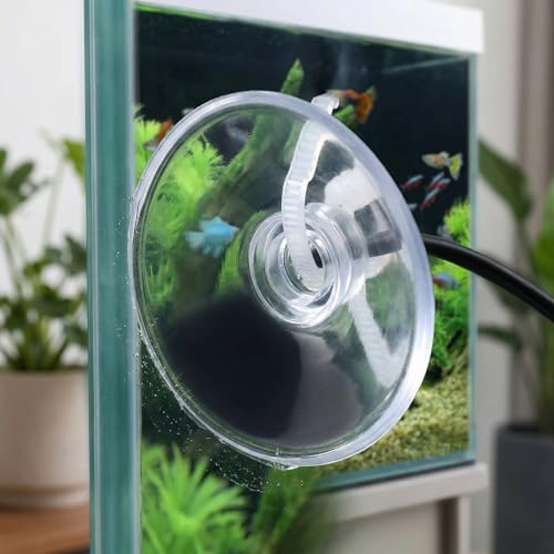 Fish Tank Accessories, 20Pcs 25mm Aquarium Suction Cups with Adjustable Cable Ties Clear Turtle Habitat Supplies Beta Fish Aquariums Accessories for Betta Tank Plants and Moss Fixing