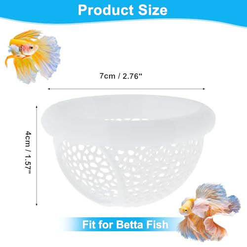 Betta Hideout Cave, Aquarium Floating Betta Hideout, Multi-Functional Betta Fish Hammock, White - color: White