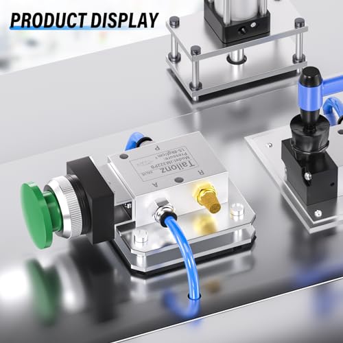 TAILONZ PNEUMATIC Green 1/4”NPT Manual Control type Mushroom Push Button 3 Way 2 Position Pneumatic Control Mechanical Valve - size: 3 Way 2 Position