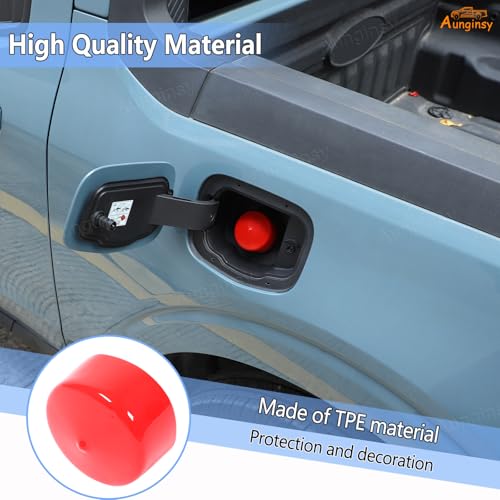 Aunginsy Capless Gas Cap Dirt, Water & Dust Cover Capless Gas Cap Fuel Filler Cover Compatible with Ford Maverick 2022-2024 Cap & Shield Capless Gas Cap Fuel Filler Nozzle Cover Protection Accessories - color: Red