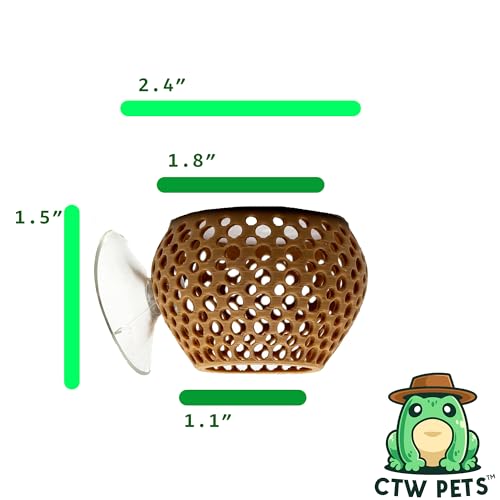 CTWPets Natural Betta Bulb Hide | Betta Rest Fish Tank Ornament | Aquarium Cave with Suction Cup for Small Fish Tank, Betta Habitat, Shrimp Hideout, Aquatic Decor (Light Brown) - color: Light Brown