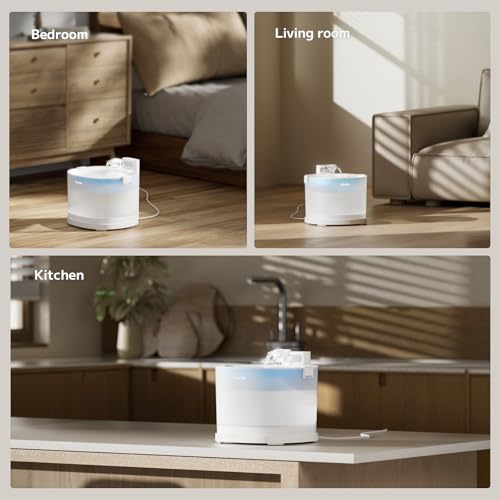 Cheerble Pumpless Cat Water Fountain, 2L/67oz E1 Automatic Cat Water Dispenser for Cats & Dogs MagDrive™ Technology Dual Mode Dispensing, No Cleaning Hassle, No Electrical Leakage, BPA-Free