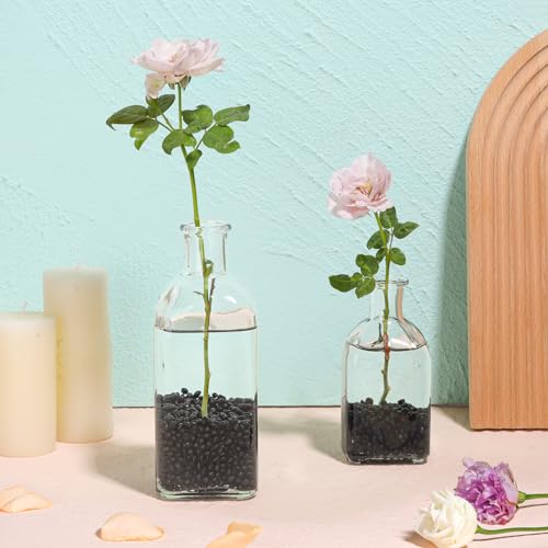 T4U Tumbled Chips Stones Crushed Black Gravels 2 LB, Irregular Shaped Natural Rock Pebbles, DIY Polished Rocks for Potted Plant, Bonsai, Vase Fillers Aquarium Decoration, Aquarium Gravel Rocks - color: #12 - Black, size: 2 LB